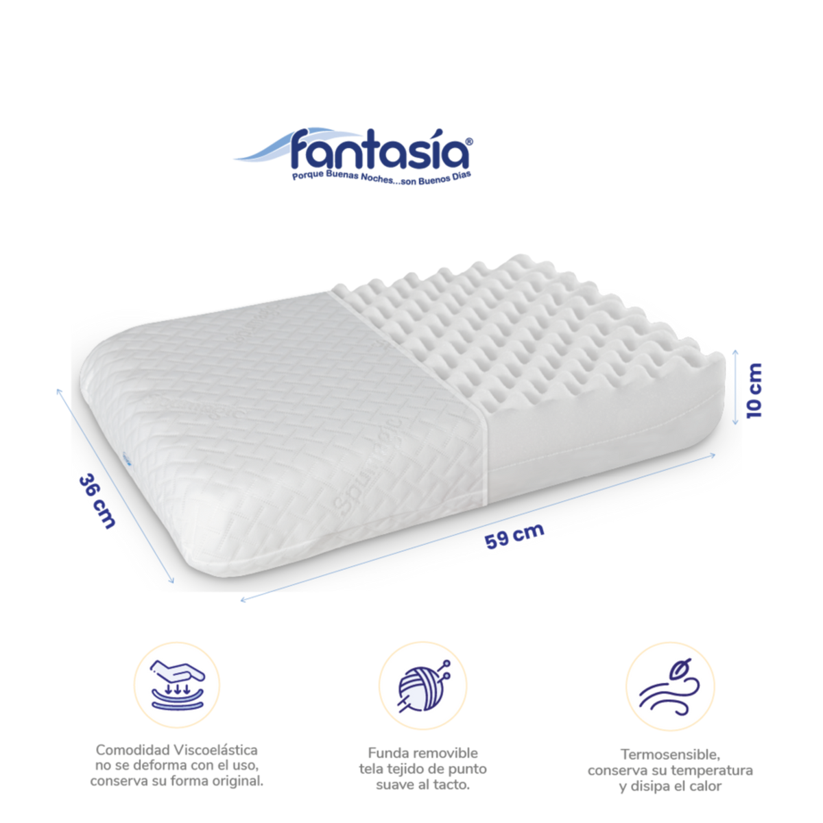 Almohada Spumagic Hybrid Plus Marca Fantasia Marca Fantasía