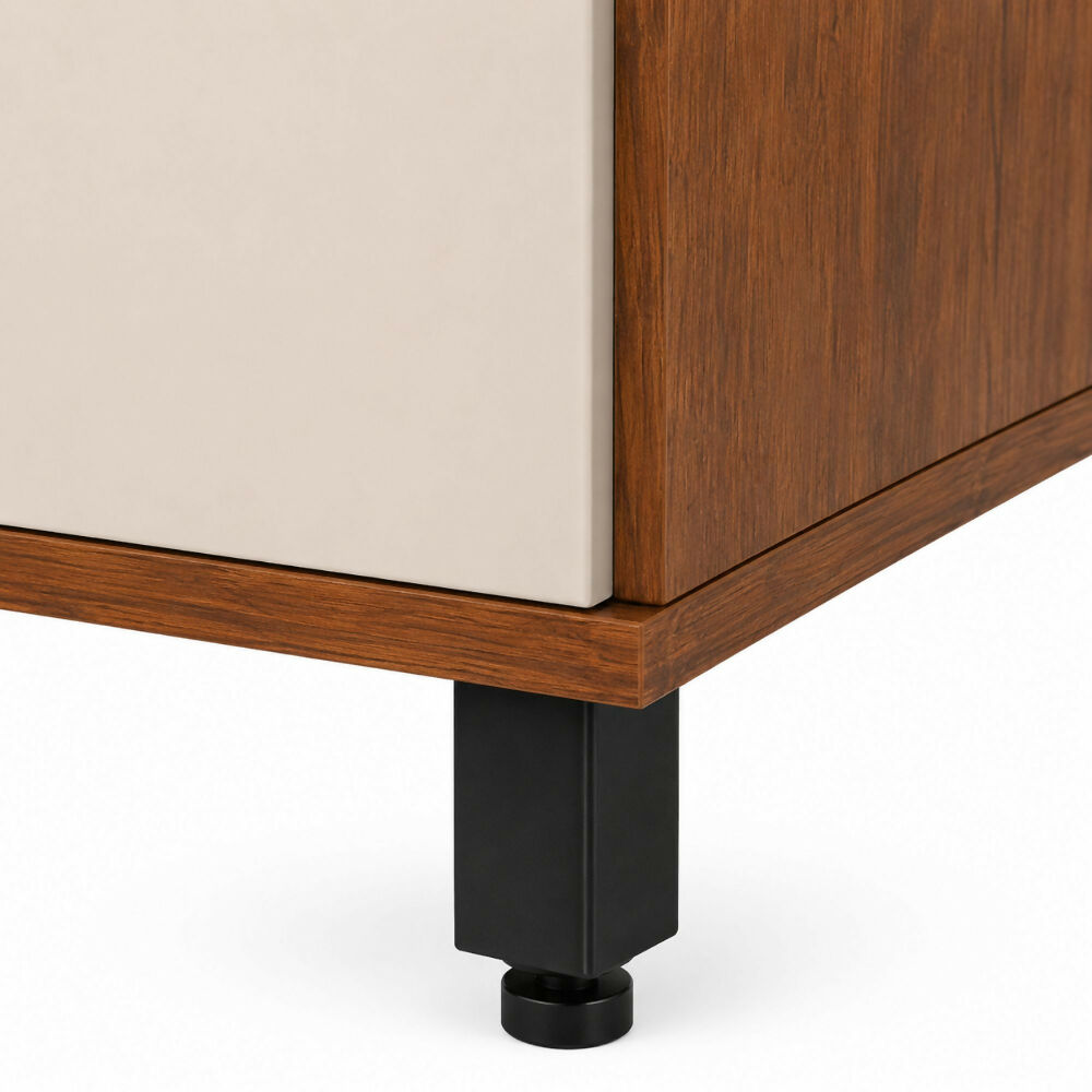 Cocina 120 cm Tahití 4 Puertas 2 Cajones - Natural/Blanco Apagado