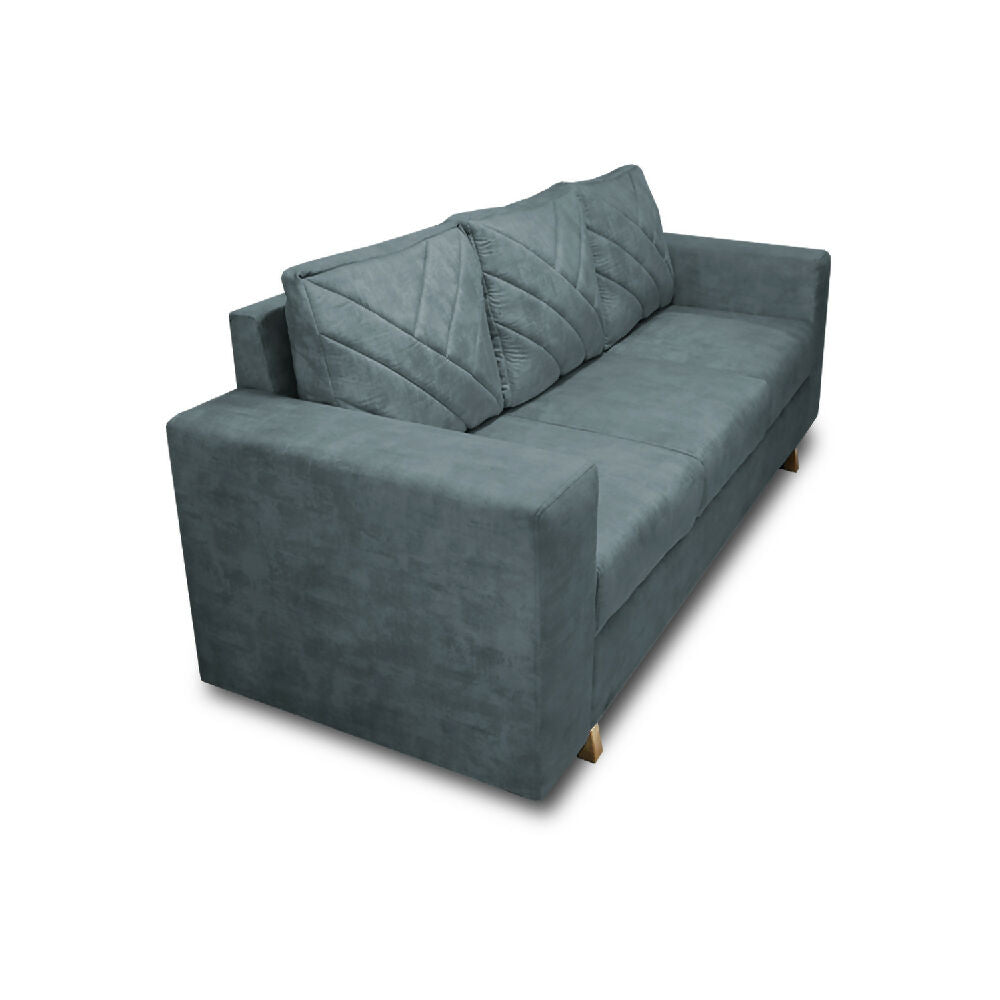 Sofa Amsterdam 3Ptos En Tela Amiglable Con Mascotas 205X72X75 Cm Acero