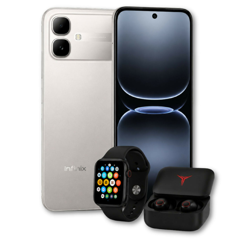 Celular Infinix Smart 20 256GB 4GB RAM Blanco + Audífonos Y Reloj Obsequio