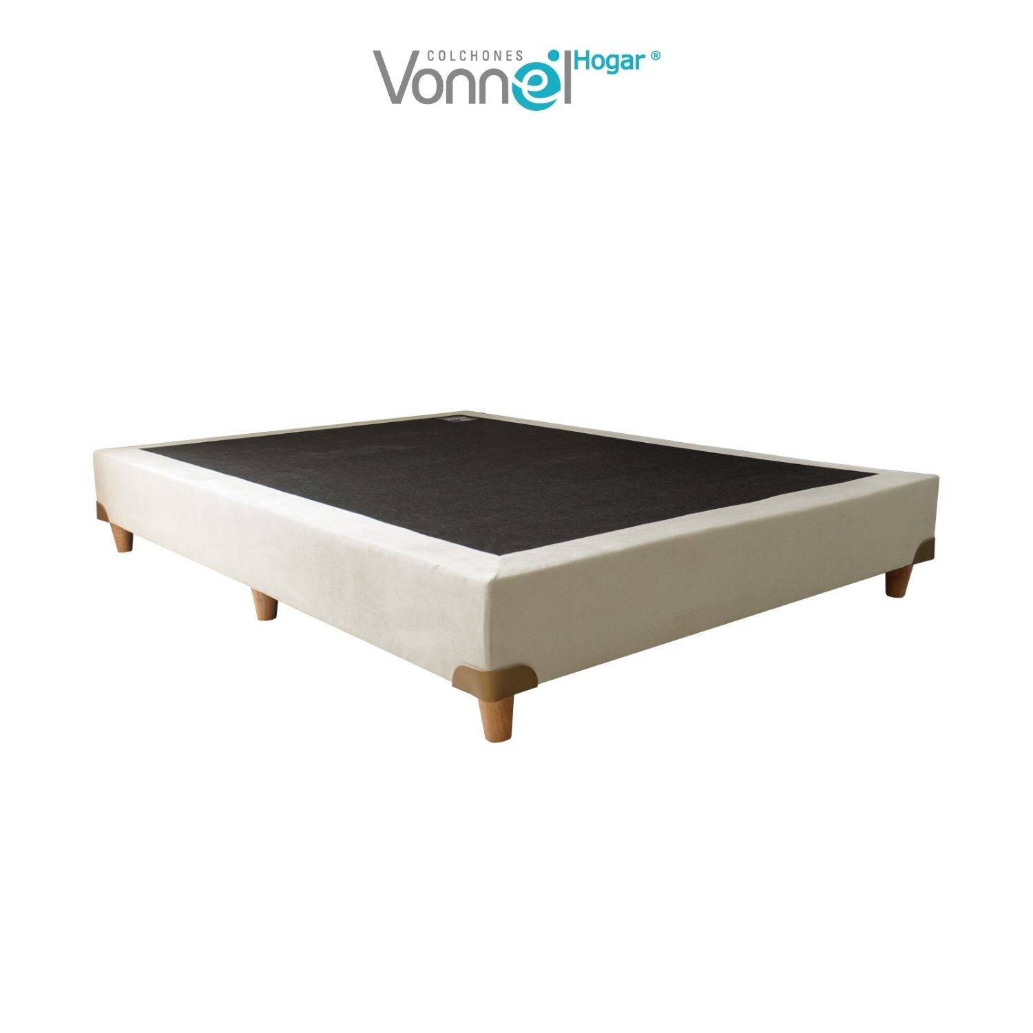 Base Cama Pata Madera 100x190x20, Avellana