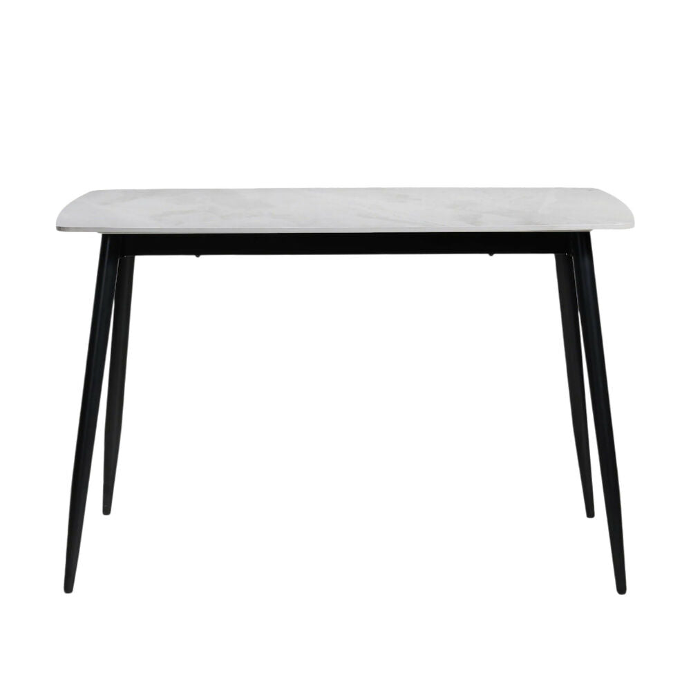 Juego de Comedor 4 Puestos Mesa en Piedra Sinterizada Gris Acilius