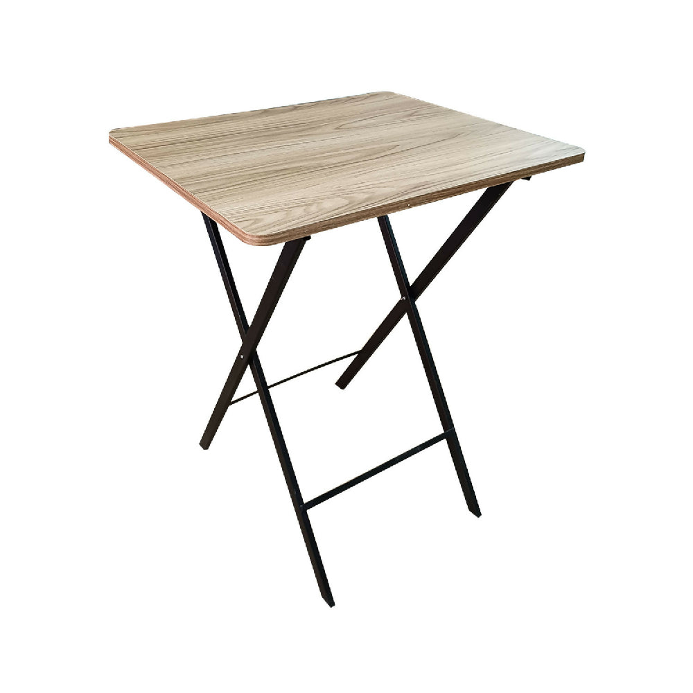 Mesa Plegable Elsa Madera Natural + Negro