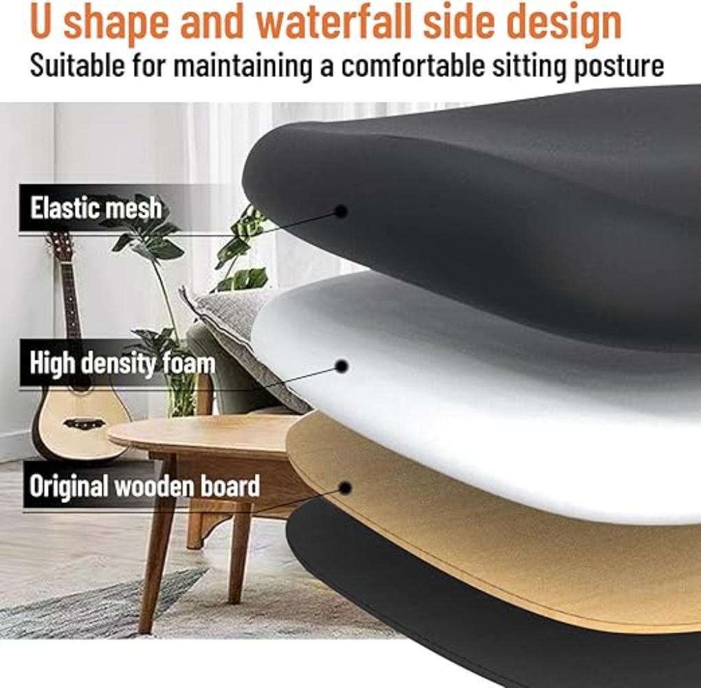 Silla de oficina para espacios pequeños en el hogar, Negro, superficie de poliuretano ajustable con soporte lumbar