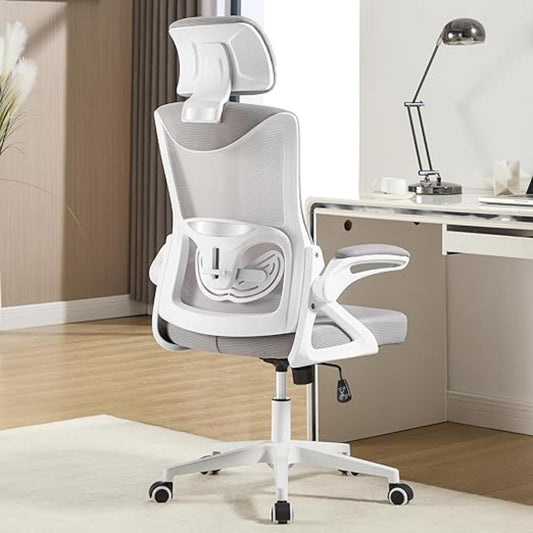 Silla de oficina Fizzin Blanca ergonómica de 400 libras