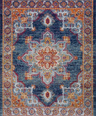 Mila - Alfombra azul de 3 x 5 pies, alfombra de área para sala de estar,...