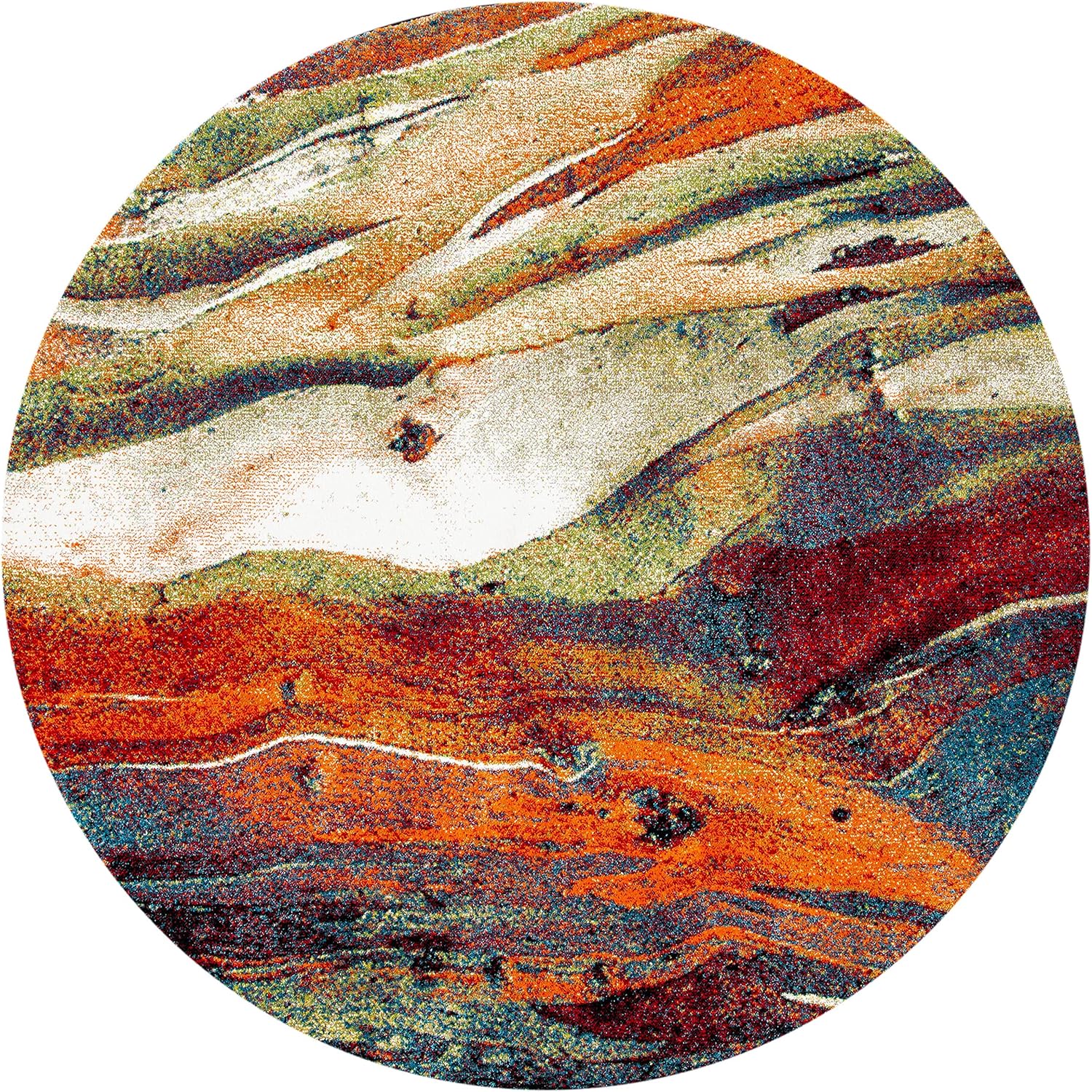 SAFAVIEH Glacier Collection GLA126Q - Alfombra redonda de 10 pies para sala de...