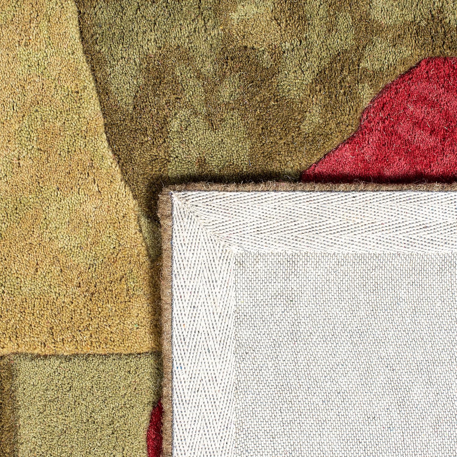 MARTHA STEWART x Safavieh - Alfombra de lana de eneldo de 9 x 12 pies, hecha a...