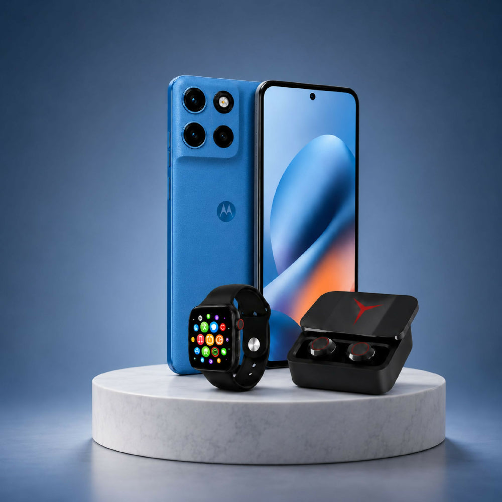 Teléfono Motorola Moto G17 Power 256GB Azul + Kit Regalo Reloj Inteligente Y Audífonos