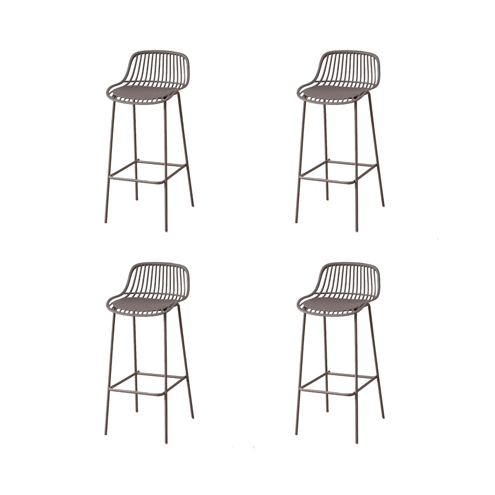 Set de 4 Sillas para Bar Tulum, Color Taupe, Diseño Moderno