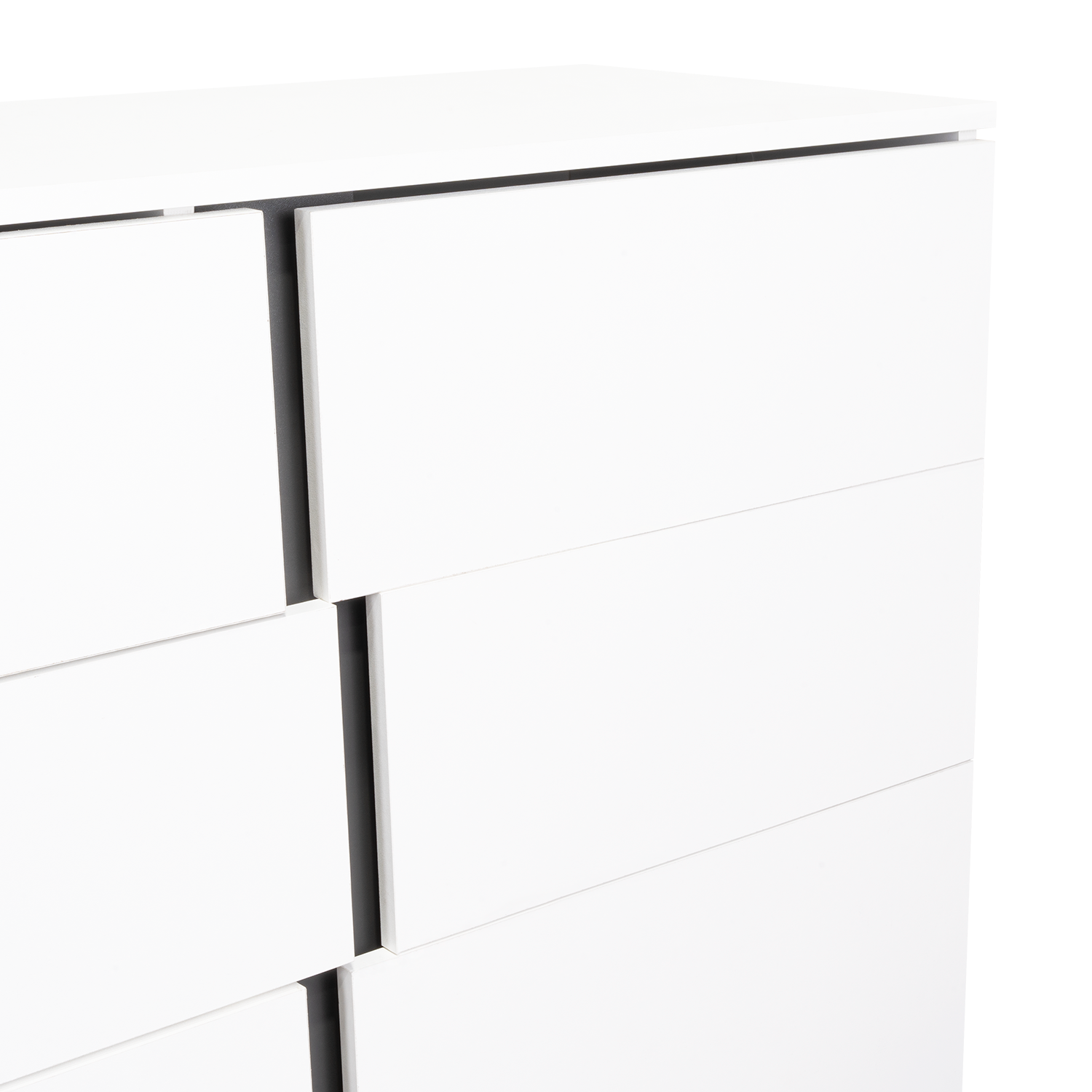 Mesa Auxiliar Recibidor Bisbee, Blanco Duqueza y Plomo, con Amplio Espacio y Diseño Moderno