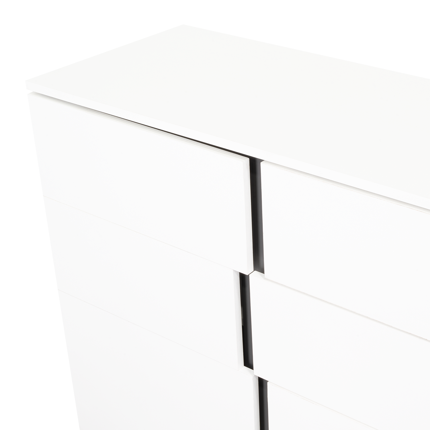 Mesa Auxiliar Recibidor Bisbee, Blanco Duqueza y Plomo, con Amplio Espacio y Diseño Moderno