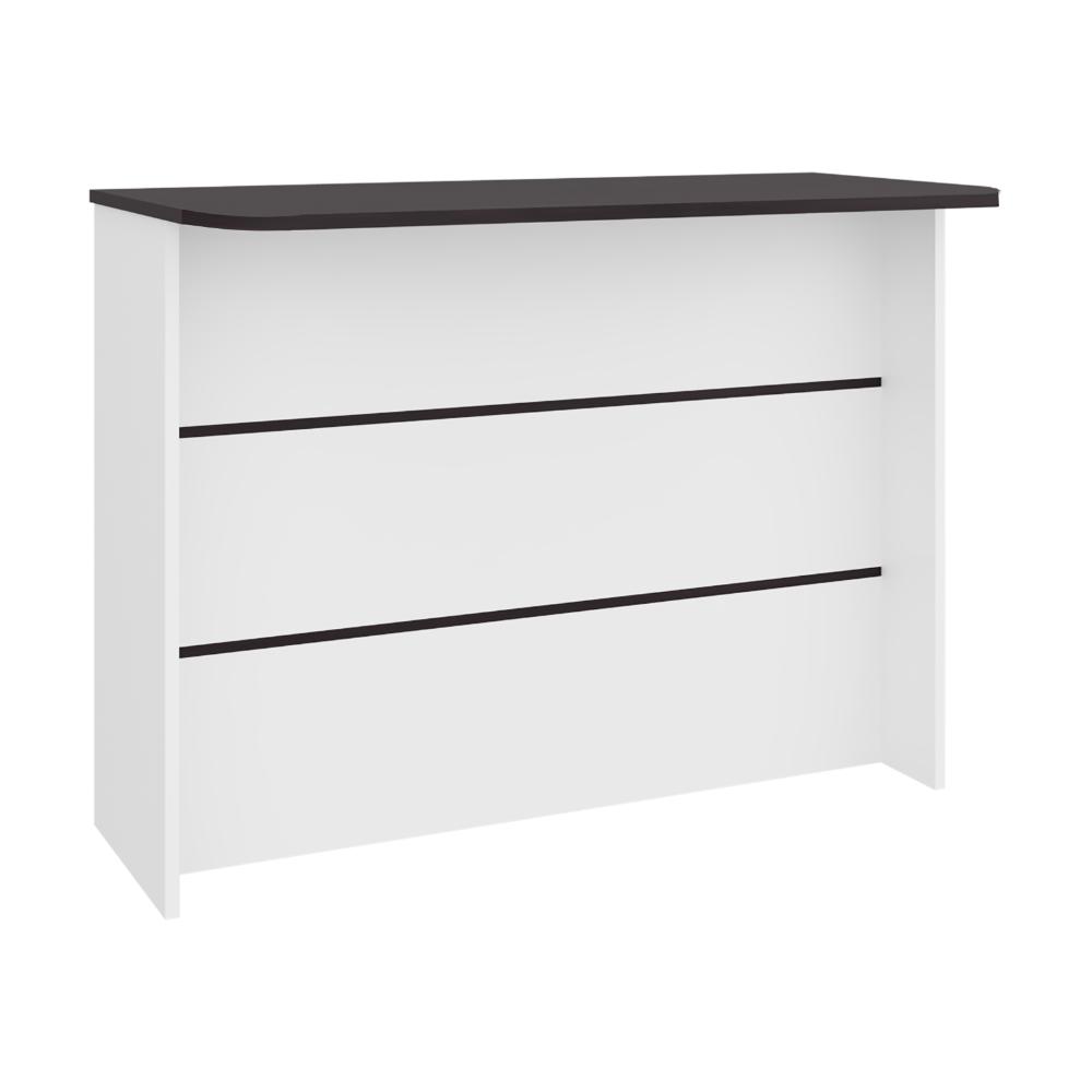 Barra de Cocina Diamante, Kronos Blanco y Kronos Wengue, Con Entrepaños ZF