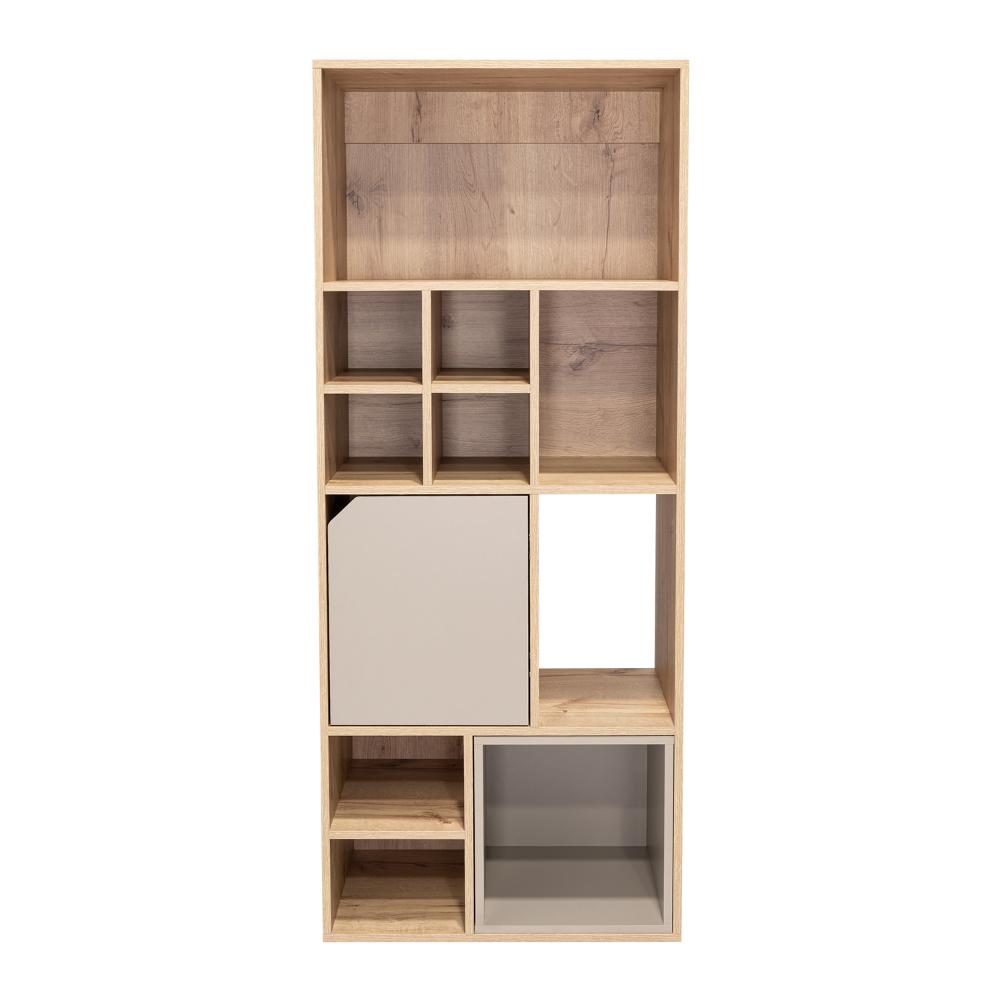 Biblioteca Sahara, Café Claro y Cocoa, con Capacidad de Múltiple Almacenamiento