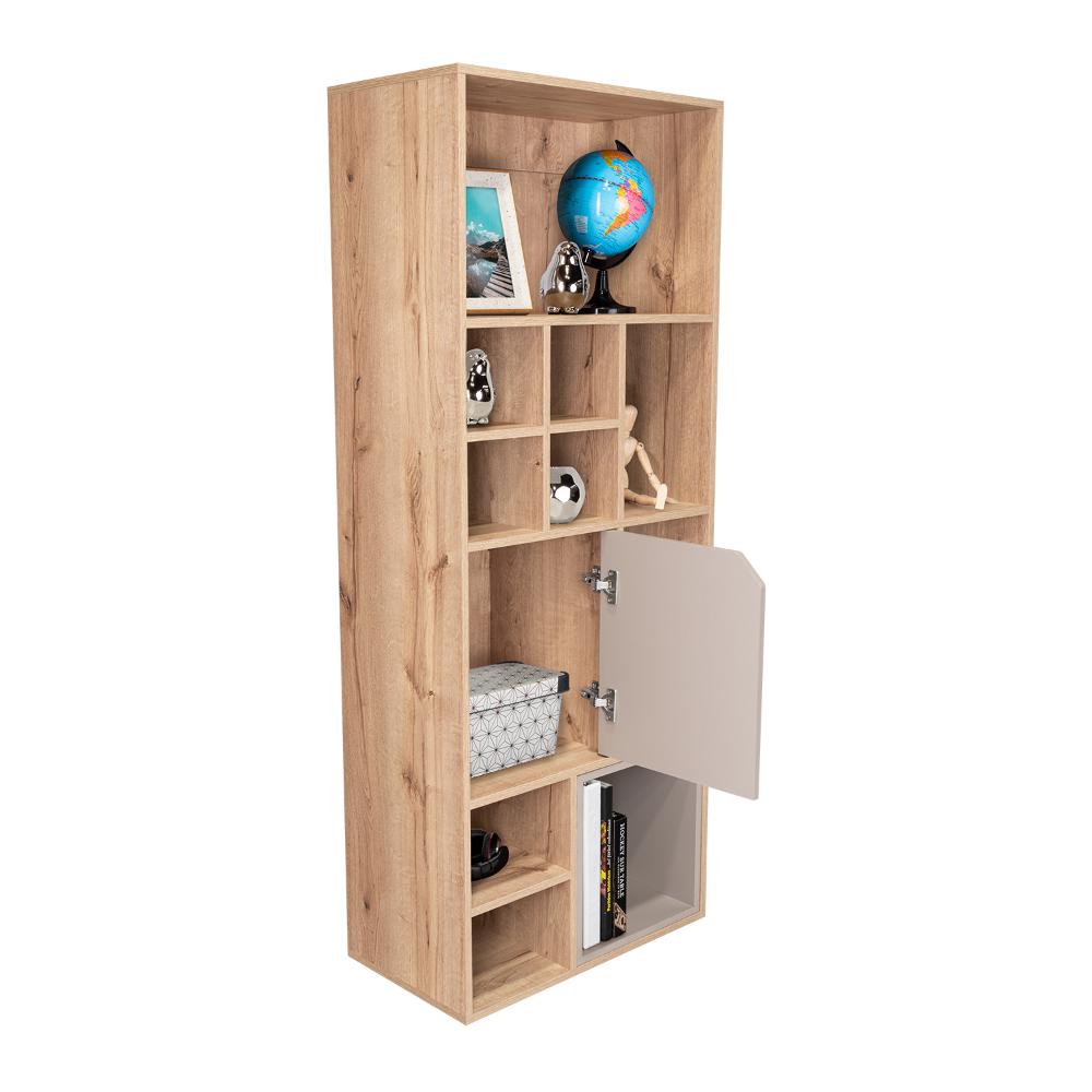 Biblioteca Sahara, Café Claro y Cocoa, con Capacidad de Múltiple Almacenamiento