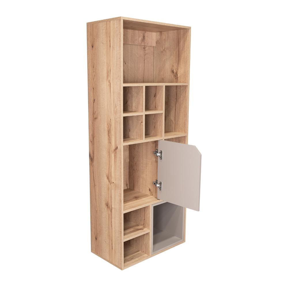 Biblioteca Sahara, Café Claro y Cocoa, con Capacidad de Múltiple Almacenamiento