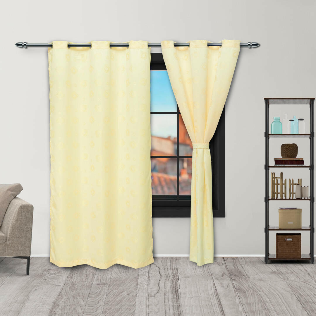 Cortina Yacar Beige Argolla 2,60 X 2,20 Aprox.