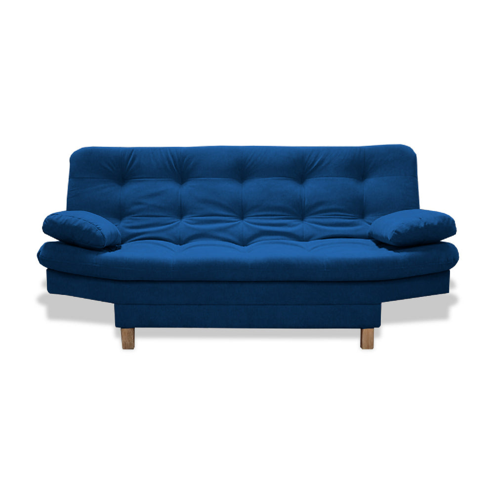 Sofacama Bakers 3 Posiciones Azul Petróleo + 2 Cojines Decorativos
