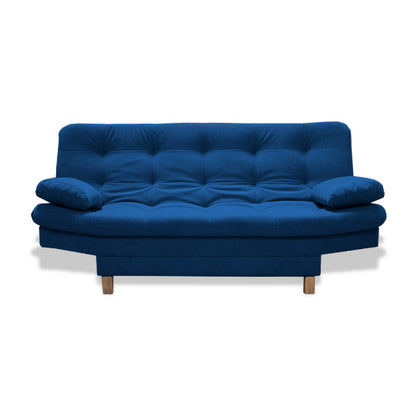 Sofacama Bakers 3 Posiciones Azul Petróleo + 2 Cojines Decorativos