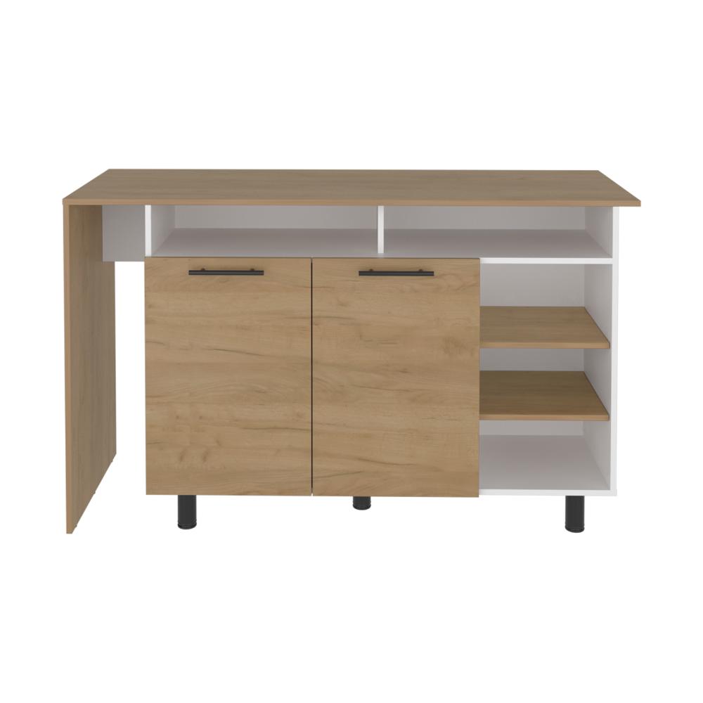 Barra de Cocina Corsia, Fresno Kronos y Kronos Blanco, con Dos Puertas Abatibles  ZF