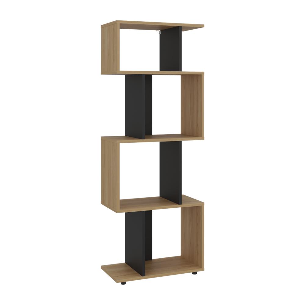 Biblioteca York, Fresno Europeo y Wengue, con espacio para libros y objetos decorativos