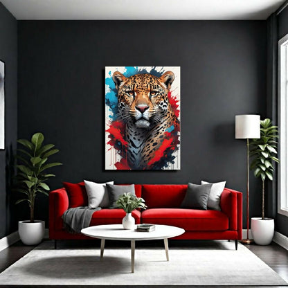 Lienzo Cuadro Decorativo Arte Felino 110x80cm