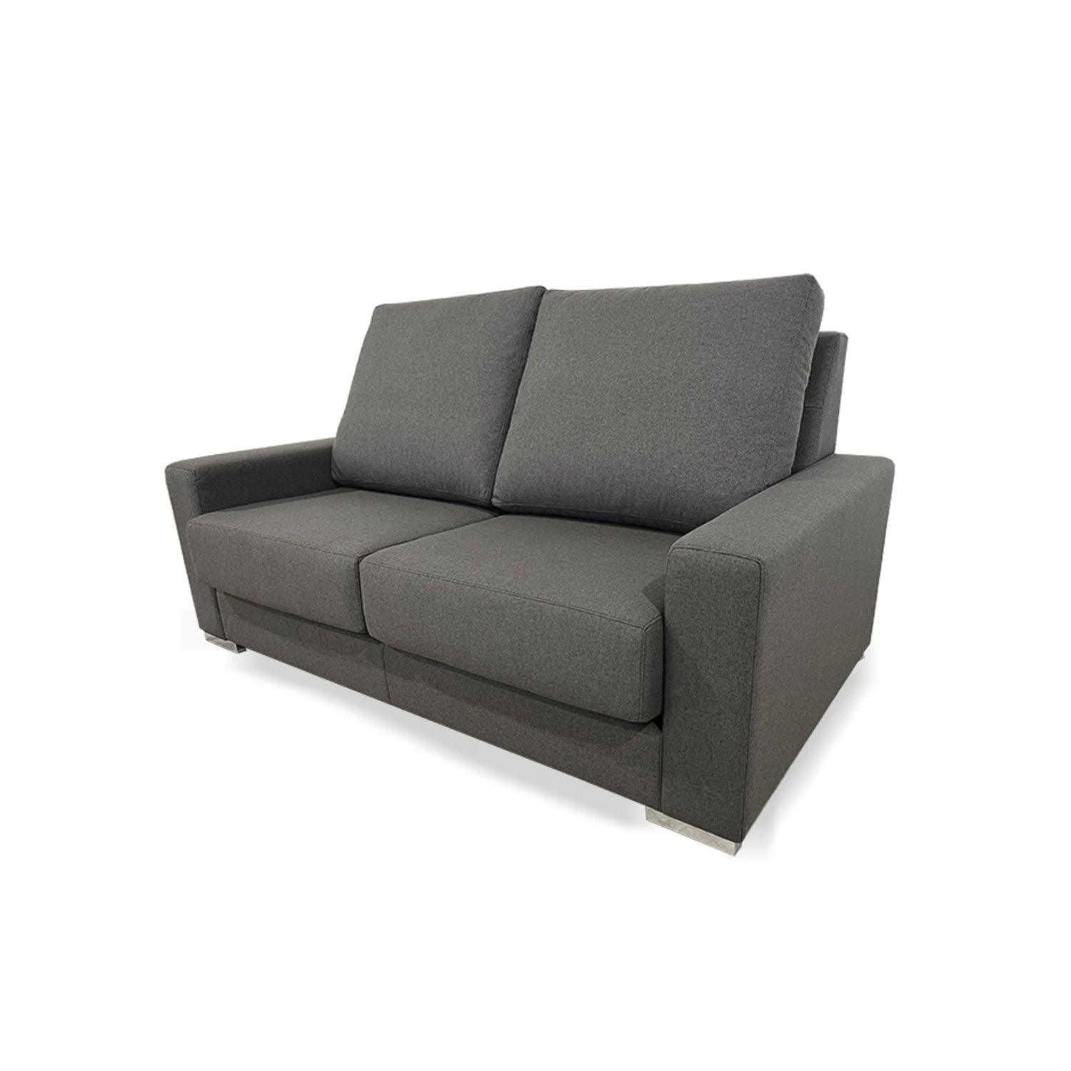 Sofá Gautam 2 puestos Gris tela anti fluidos 160x70x70