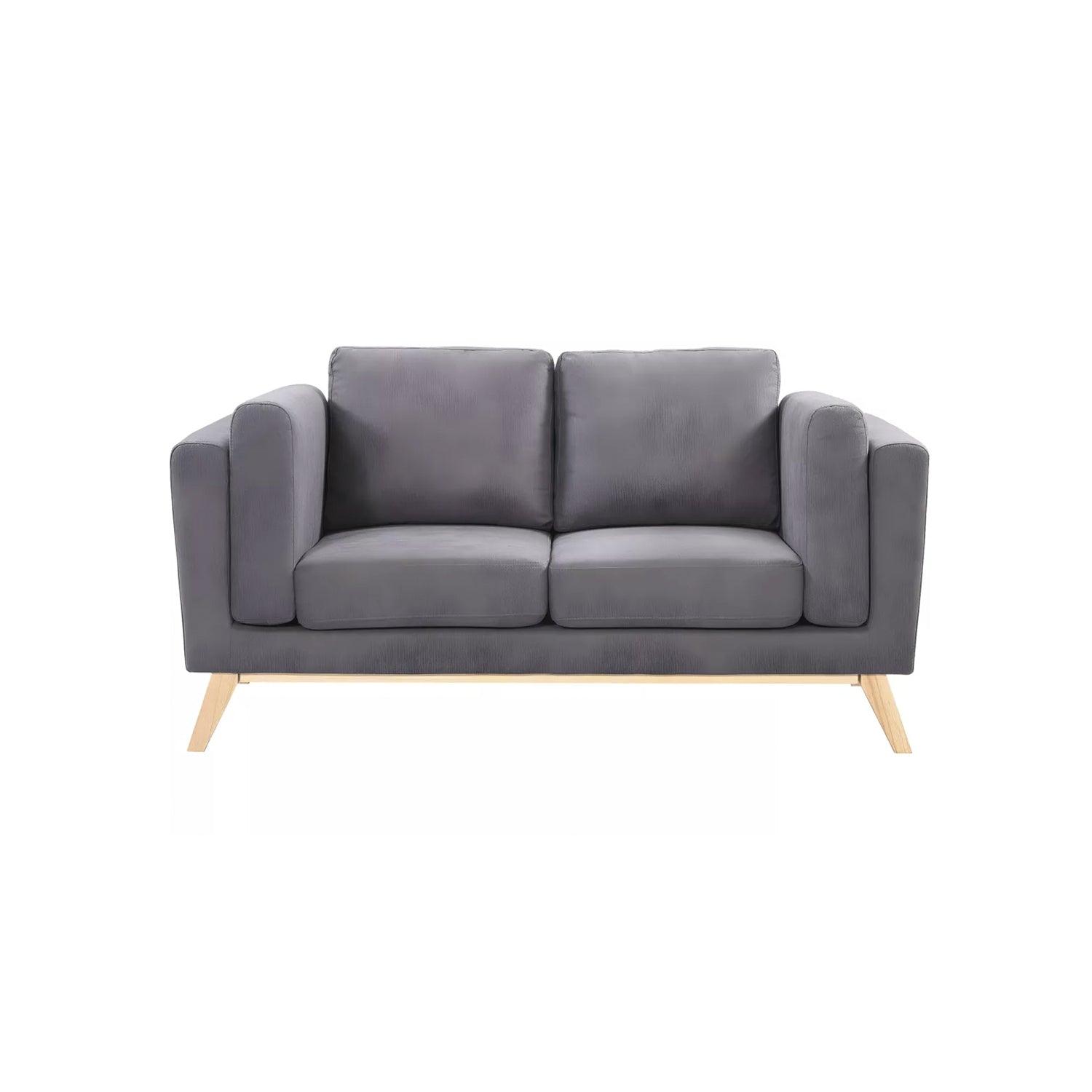 Sofá Gentil 2 puestos Gris tela anti fluidos 165x80x80