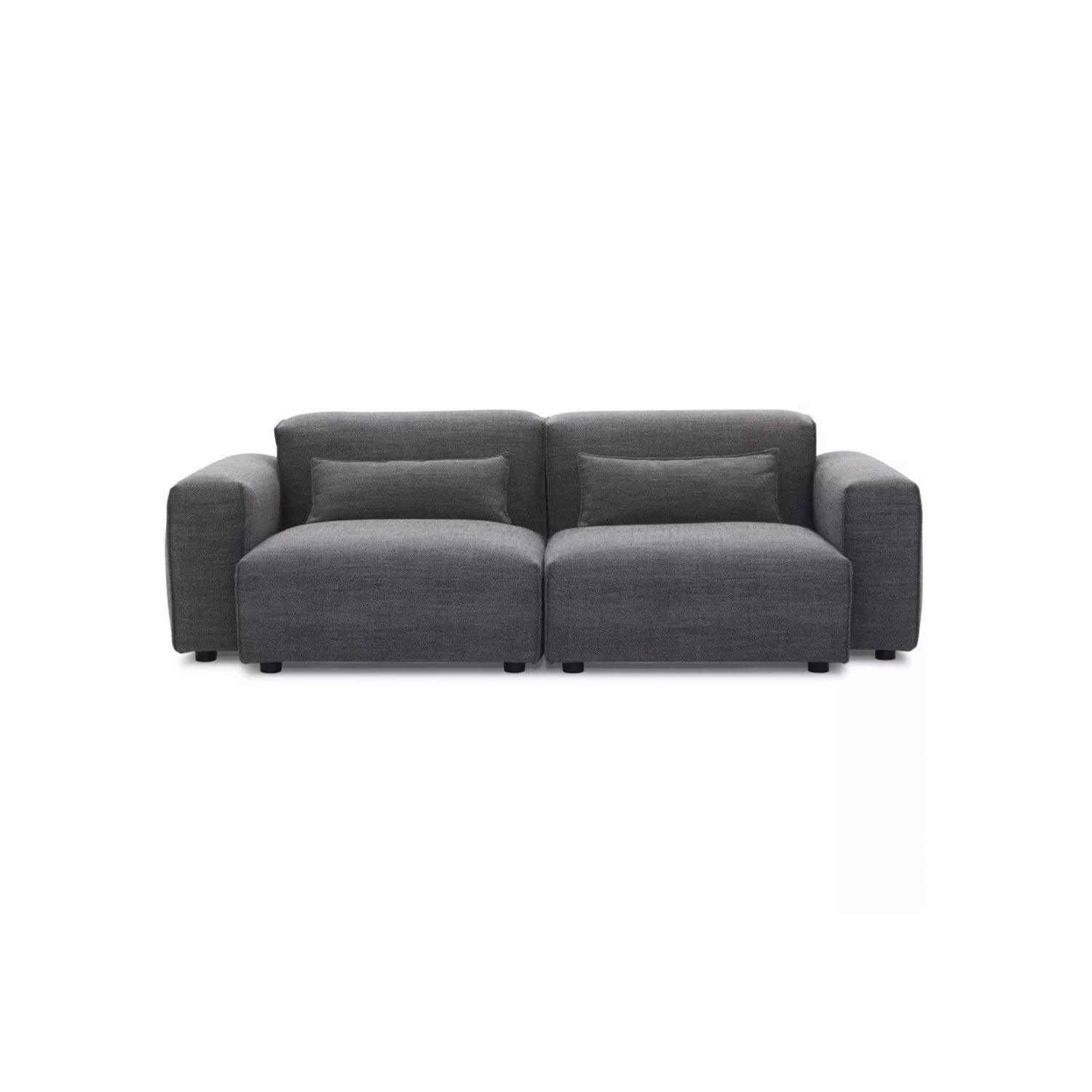 Sofá Gianni 3 puestos Gris tela anti fluidos 220x110x70