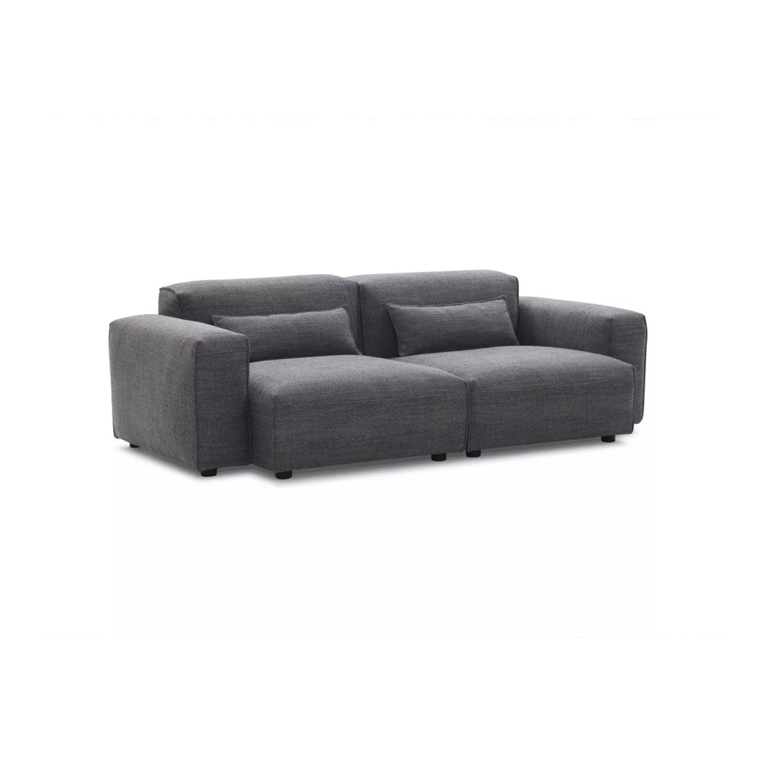 Sofá Gianni 3 puestos Gris tela anti fluidos 220x110x70