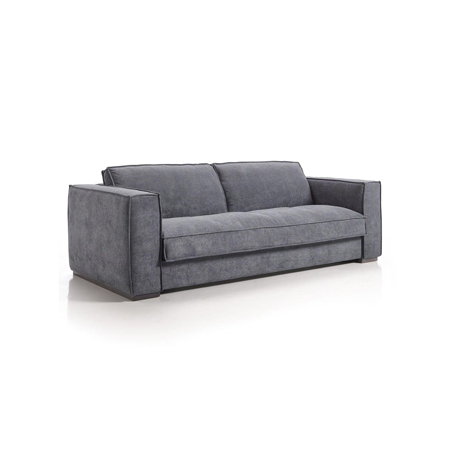 Sofá Gourav 3 puestos Gris tela anti fluidos 175x85x80