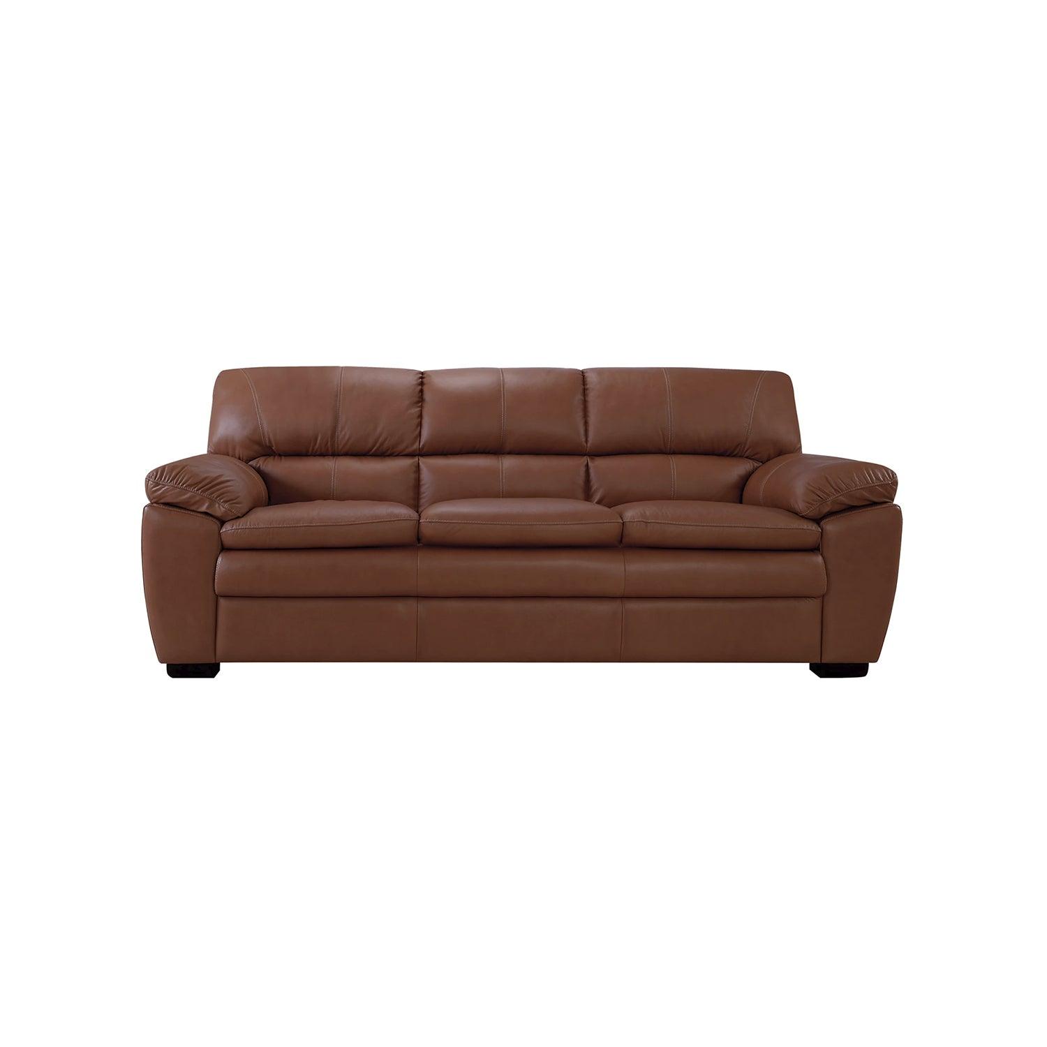 Sofá Guifre 3 puestos Marrón Cuero sintético 230x90x90