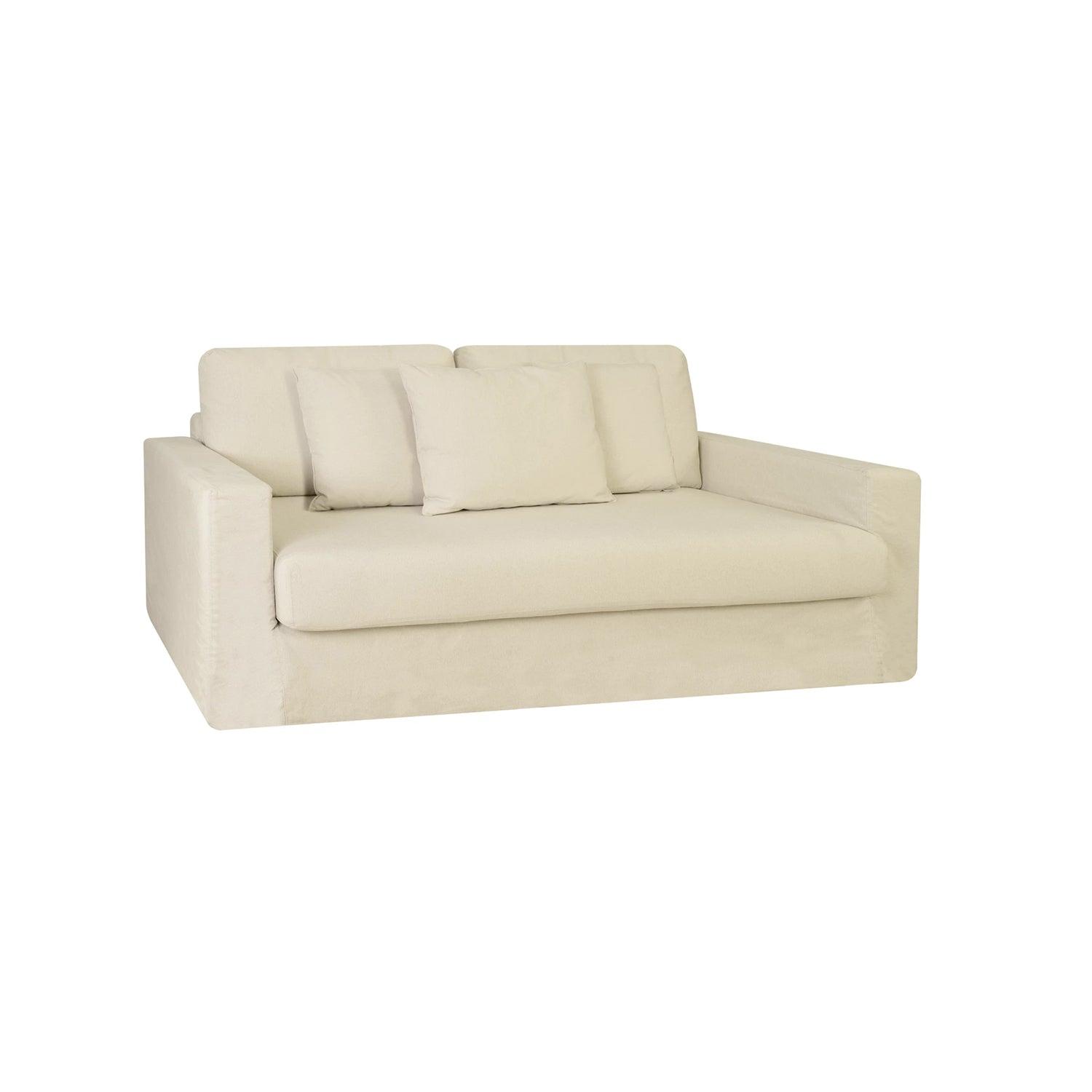 Sofá Guim 3 puestos Beige terciopelo premium 220x90x70