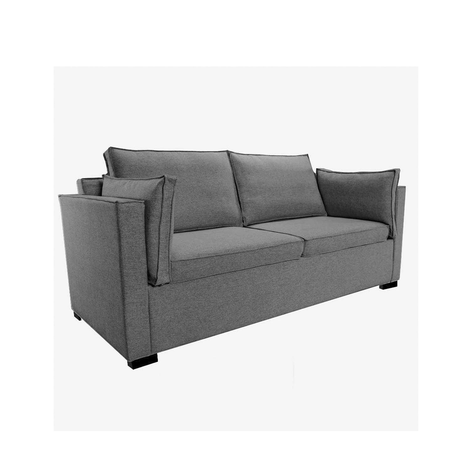 Sofá Misael 3 puestos Gris tela anti fluidos 200x90x85