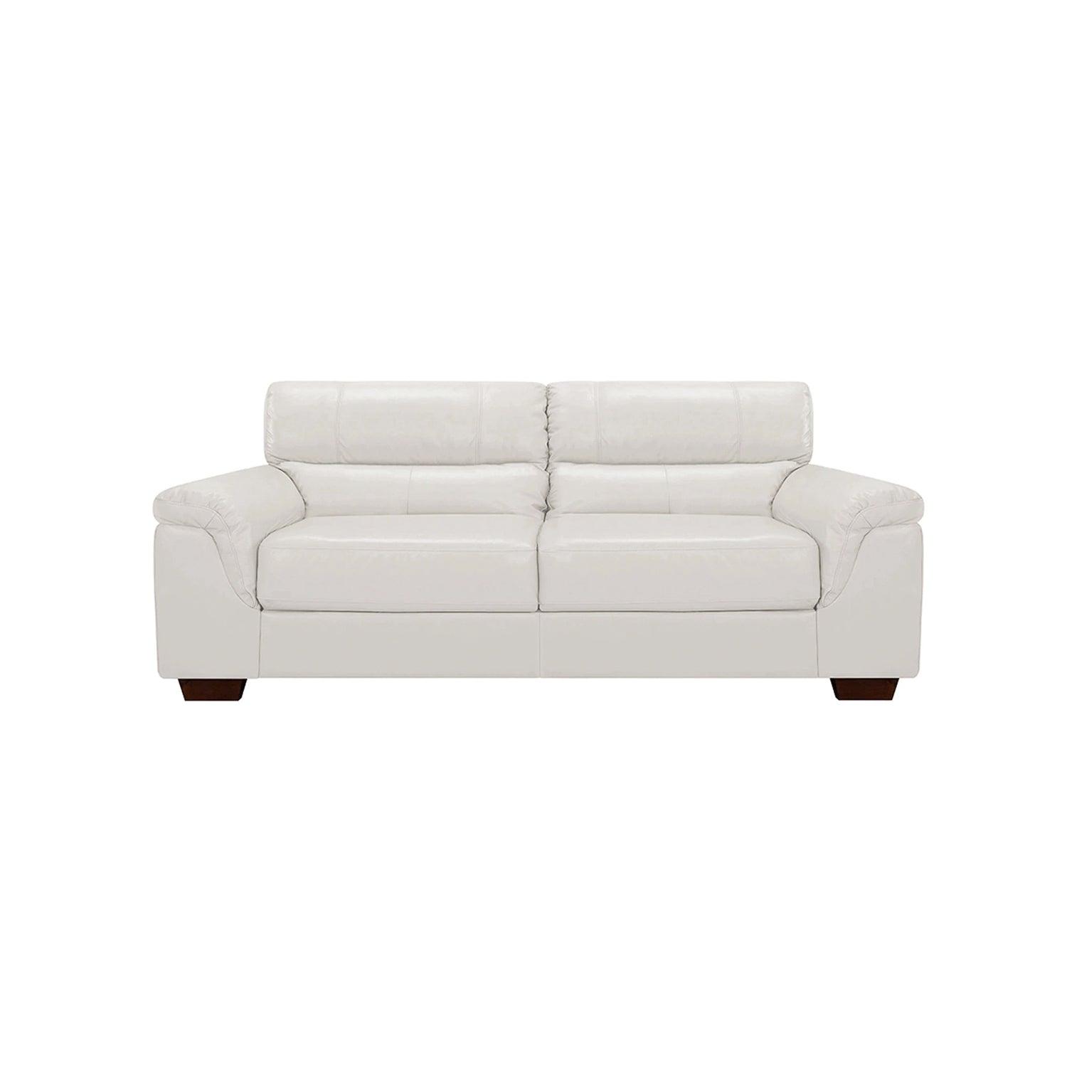 Sofá Moad 3 puestos Blanco terciopelo premium 220x90x90