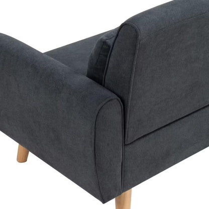 Sofá Yiandro 2 puestos Gris terciopelo premium 120x65x75