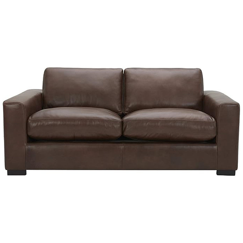 Sofá Prestige 3 puestos Café Cuero sintético 200x90x80