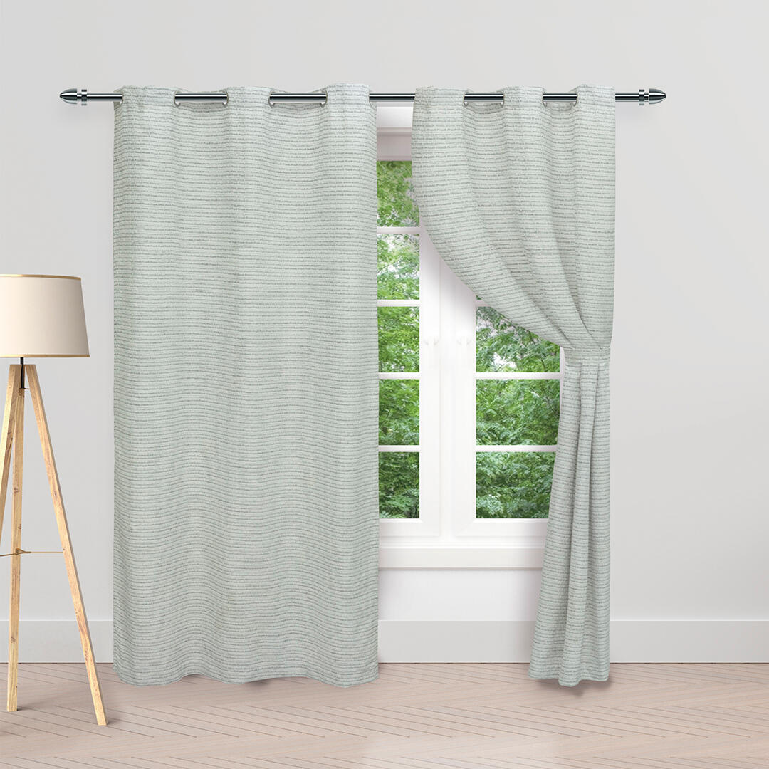 Cortina Lienzo Argolla Gris