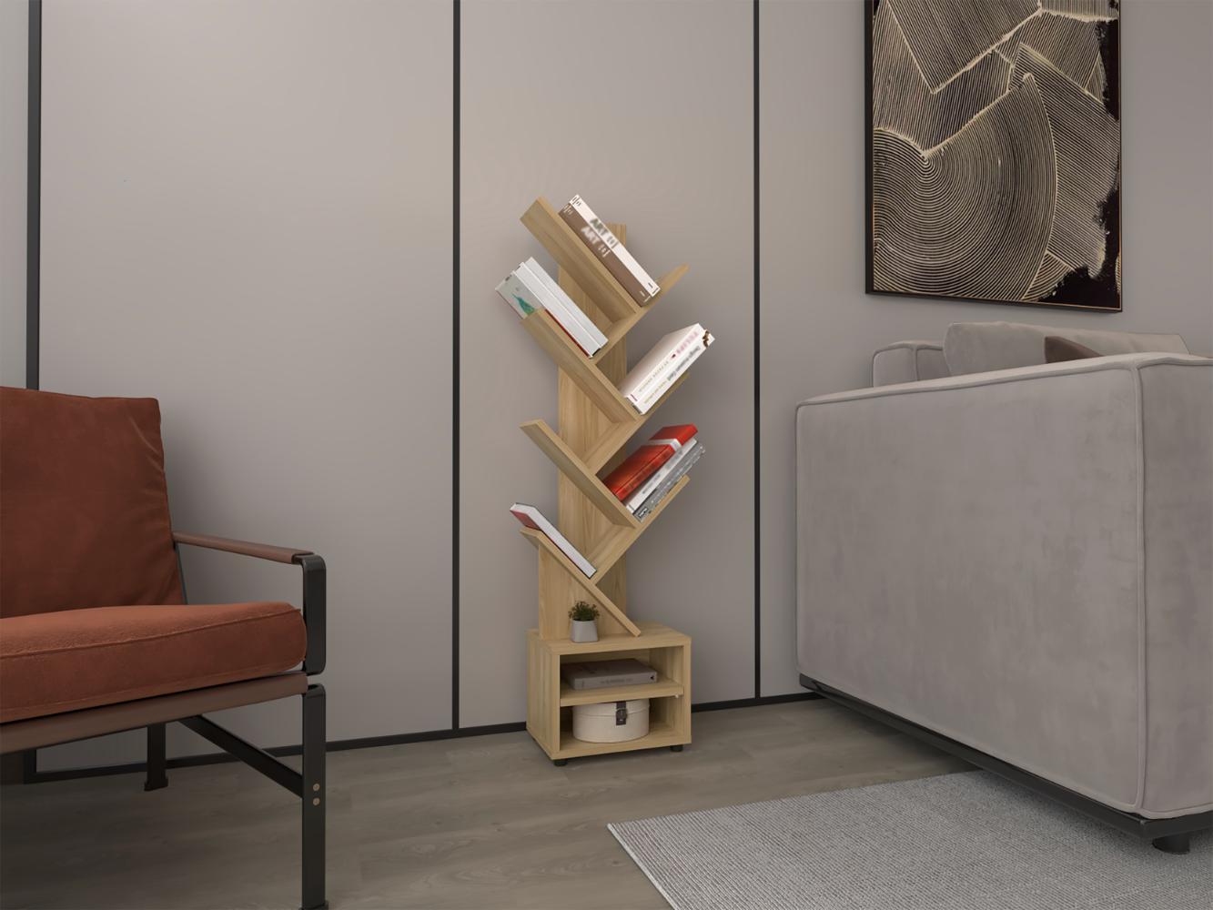 Biblioteca Kings, Fresno Europeo, con multiples espacios para ubicar objetos decorativos