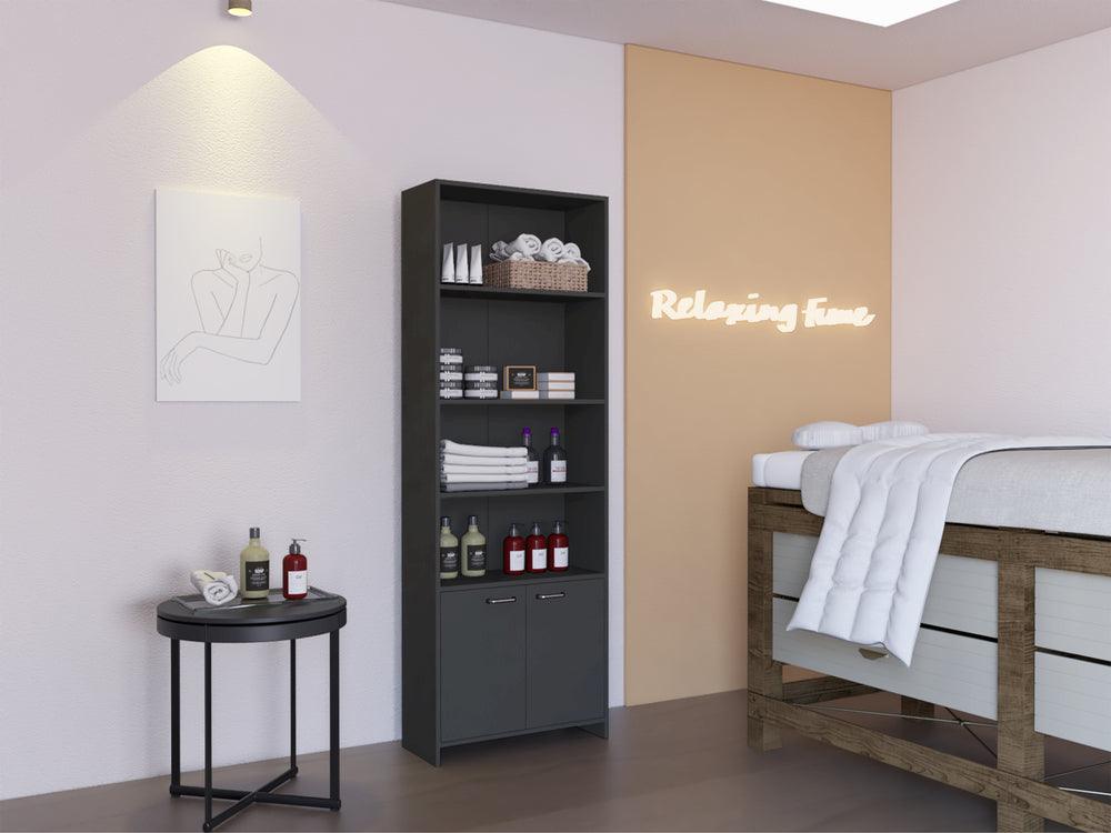 Mueble Multiusos Milán, Wengue, con Dos Puertas Abatibles y Cuatro Entrepaños - VIRTUAL MUEBLES