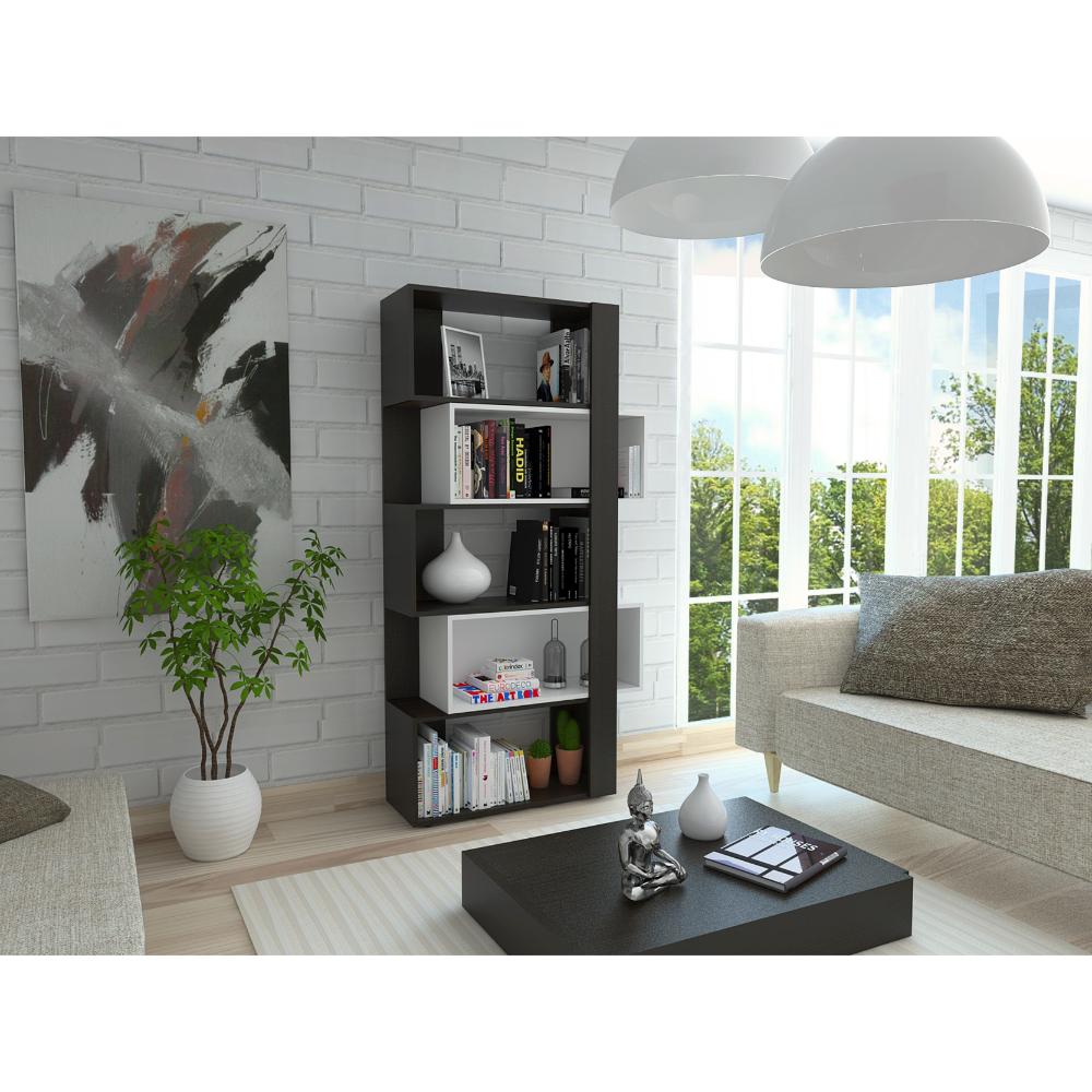 Biblioteca Ascher, Wengue y Blanco, con cinco entrepaños