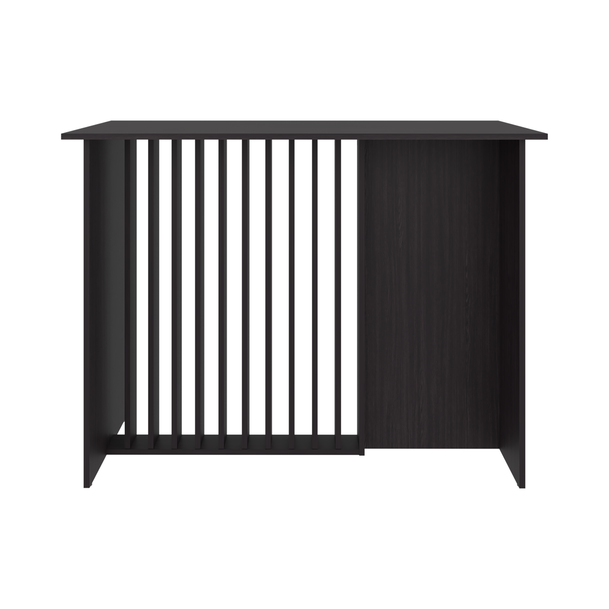 Barra de Cocina Nativa, Color Wengue, con Amplia Superficie en la Mesa ZF