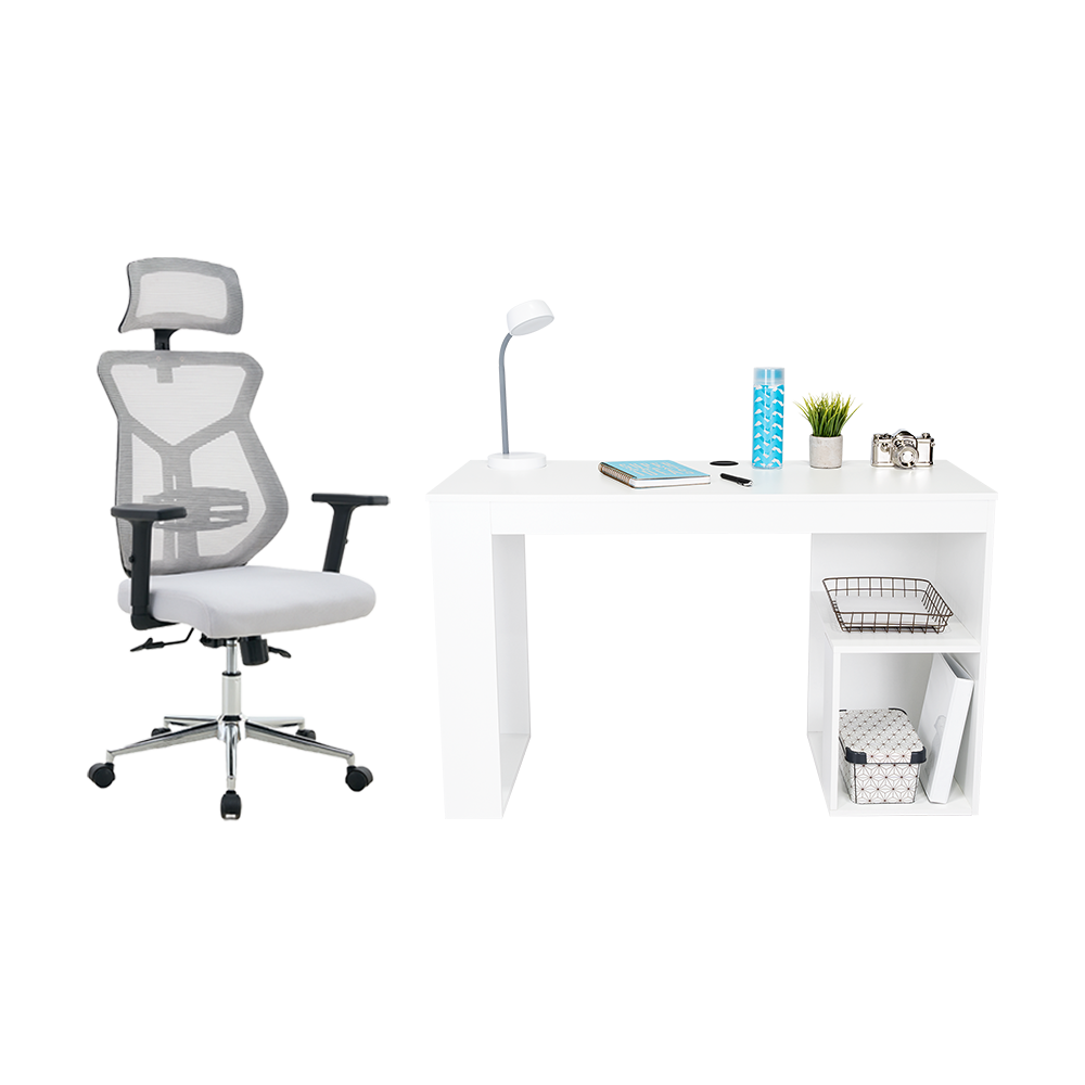 Combo para Oficina Plus, Incluye Escritorio y Silla de Escritorio