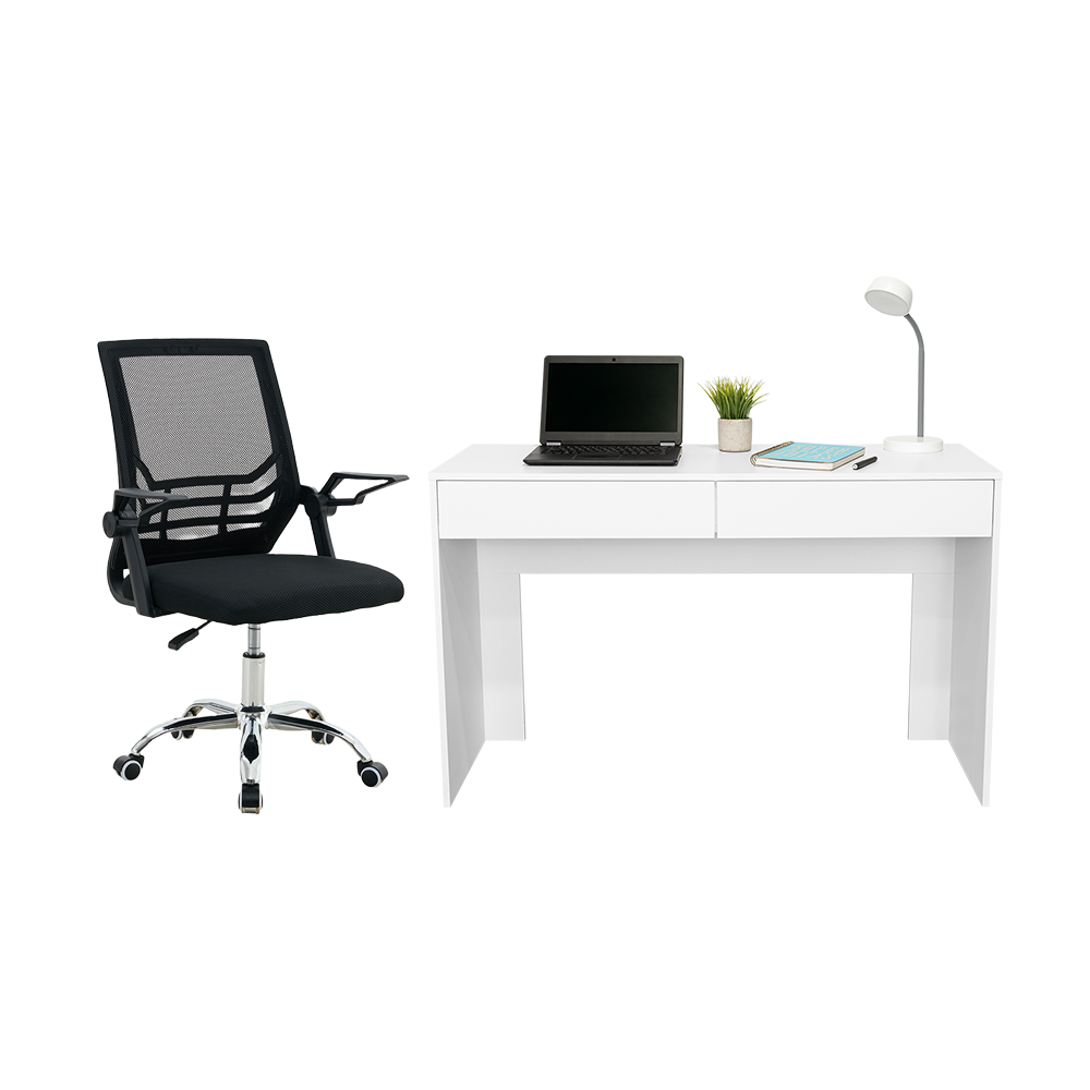 Combo para Oficina Sairon, Incluye Escritorio y Silla de Escritorio