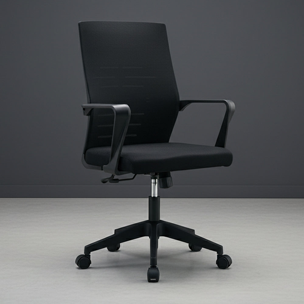 Silla de Escritorio Vertex, Negro, ergonómica con reposabrazos