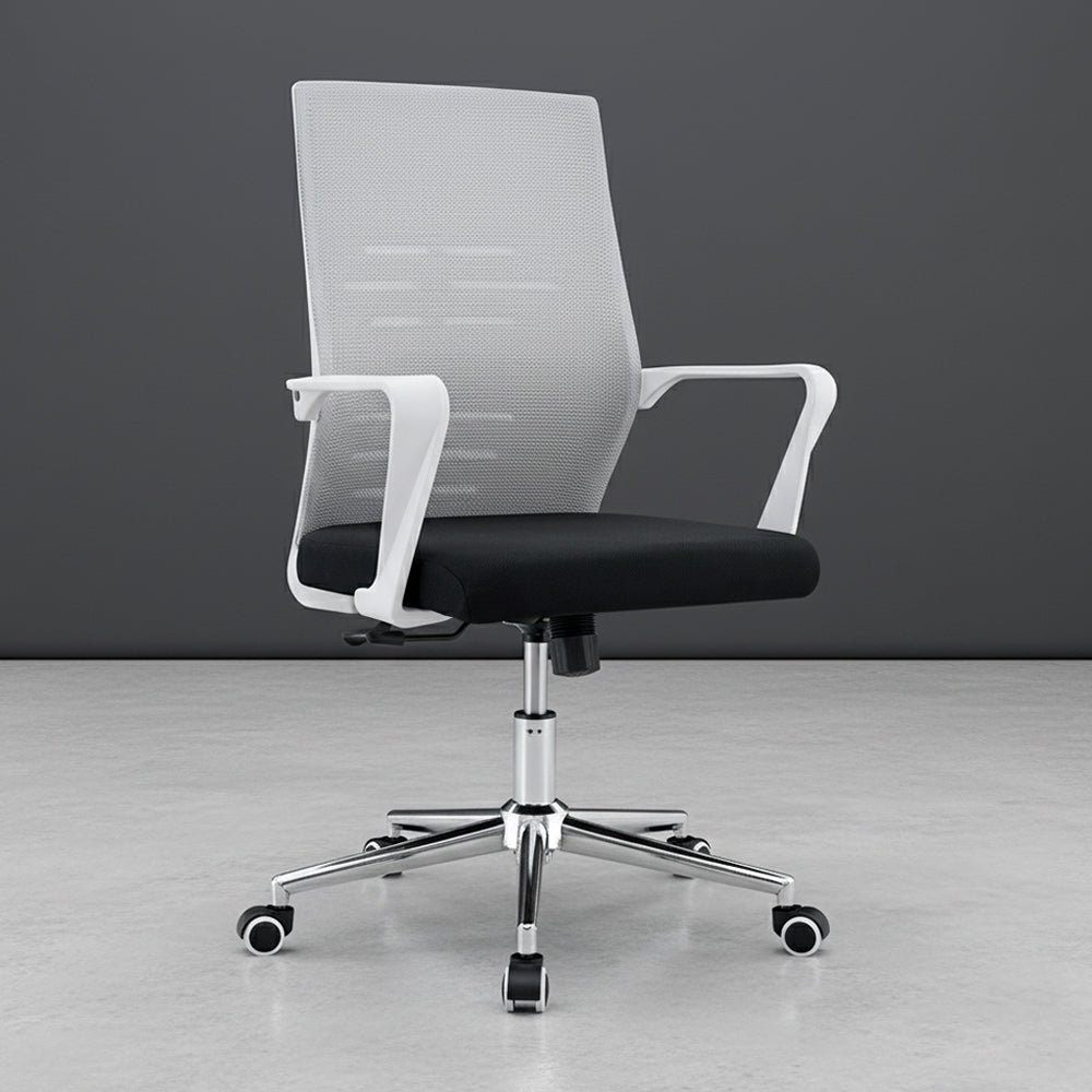 Silla de Escritorio Vertex, Gris, ergonómica con reposabrazos