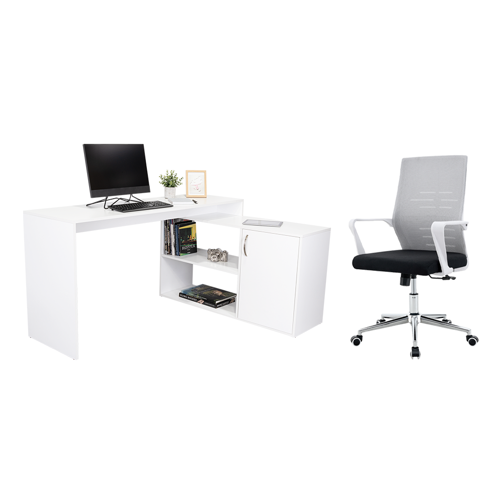 Combo para Oficina Marty, Incluye Escritorio y Silla de Escritorio