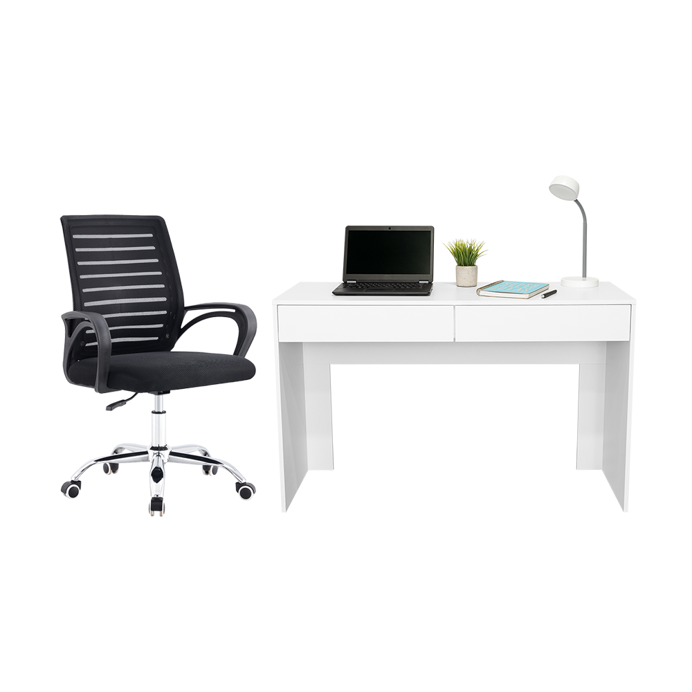 Combo para Oficina Yarik, Incluye Escritorio y Silla de Escritorio