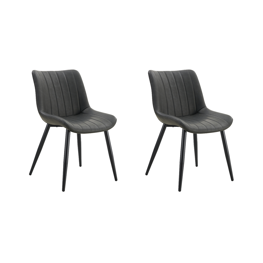 Set de 2 Sillas Nova, Color Negro, Con espaldar y diseño Moderno