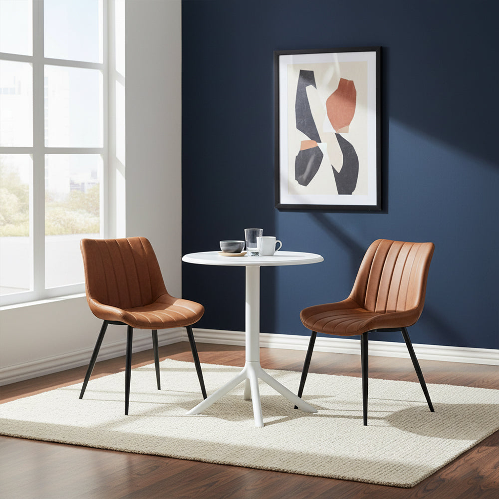 Set de 2 Sillas Nova, Color Marrón, Con espaldar y diseño Moderno